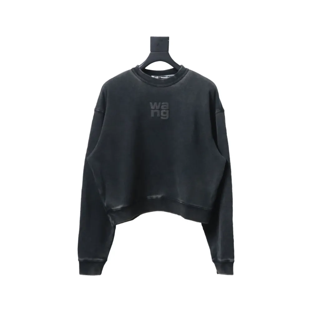 Alexander Wang Minimalist Logo Crewneck Sweatshirt Black