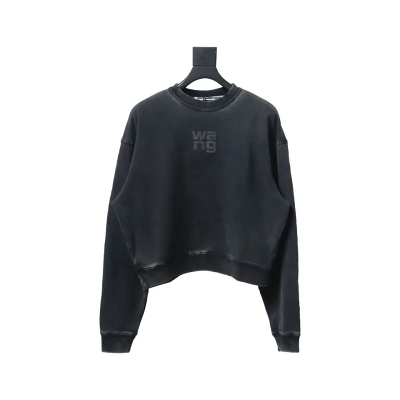 Alexander Wang Minimalist Logo Crewneck Sweatshirt Black