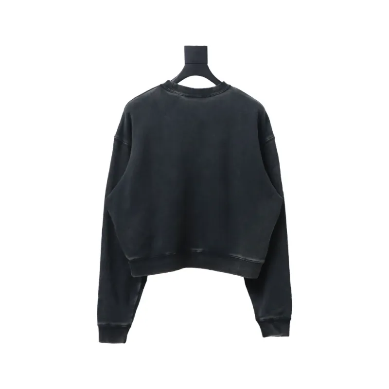 Alexander Wang Minimalist Logo Crewneck Sweatshirt Black