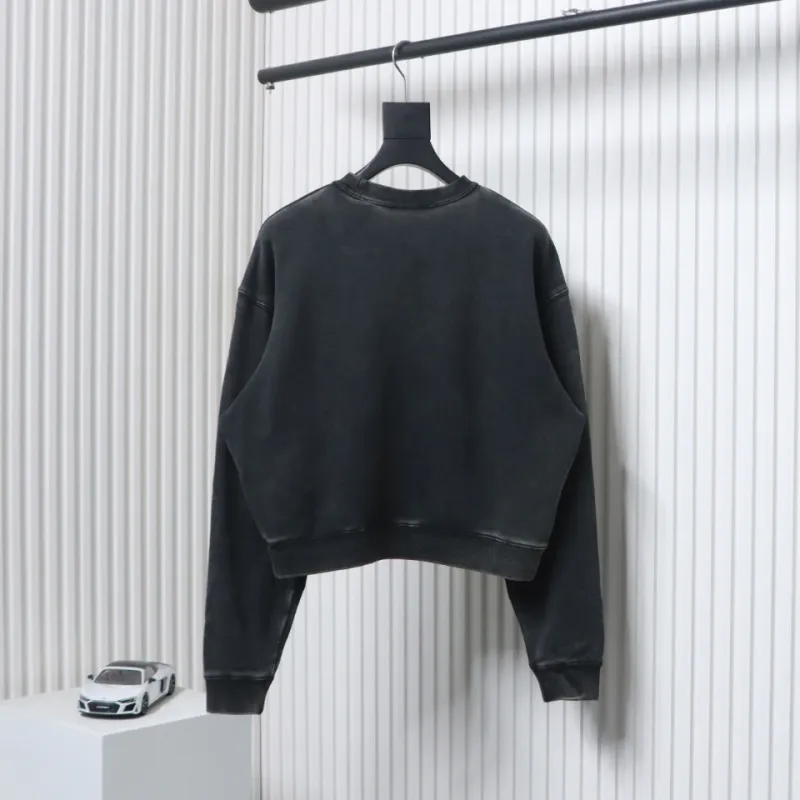 Alexander Wang Minimalist Logo Crewneck Sweatshirt Black