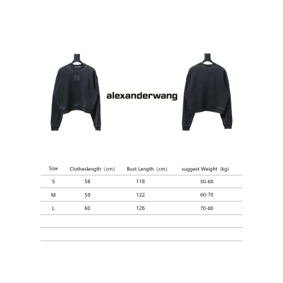 Alexander Wang Minimalist Logo Crewneck Sweatshirt Black 02