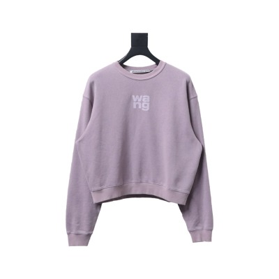 Alexander Wang Minimalist Logo Crewneck Sweatshirt Purple 01
