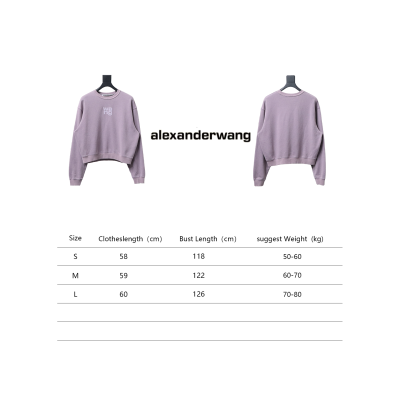 Alexander Wang Minimalist Logo Crewneck Sweatshirt Purple 02