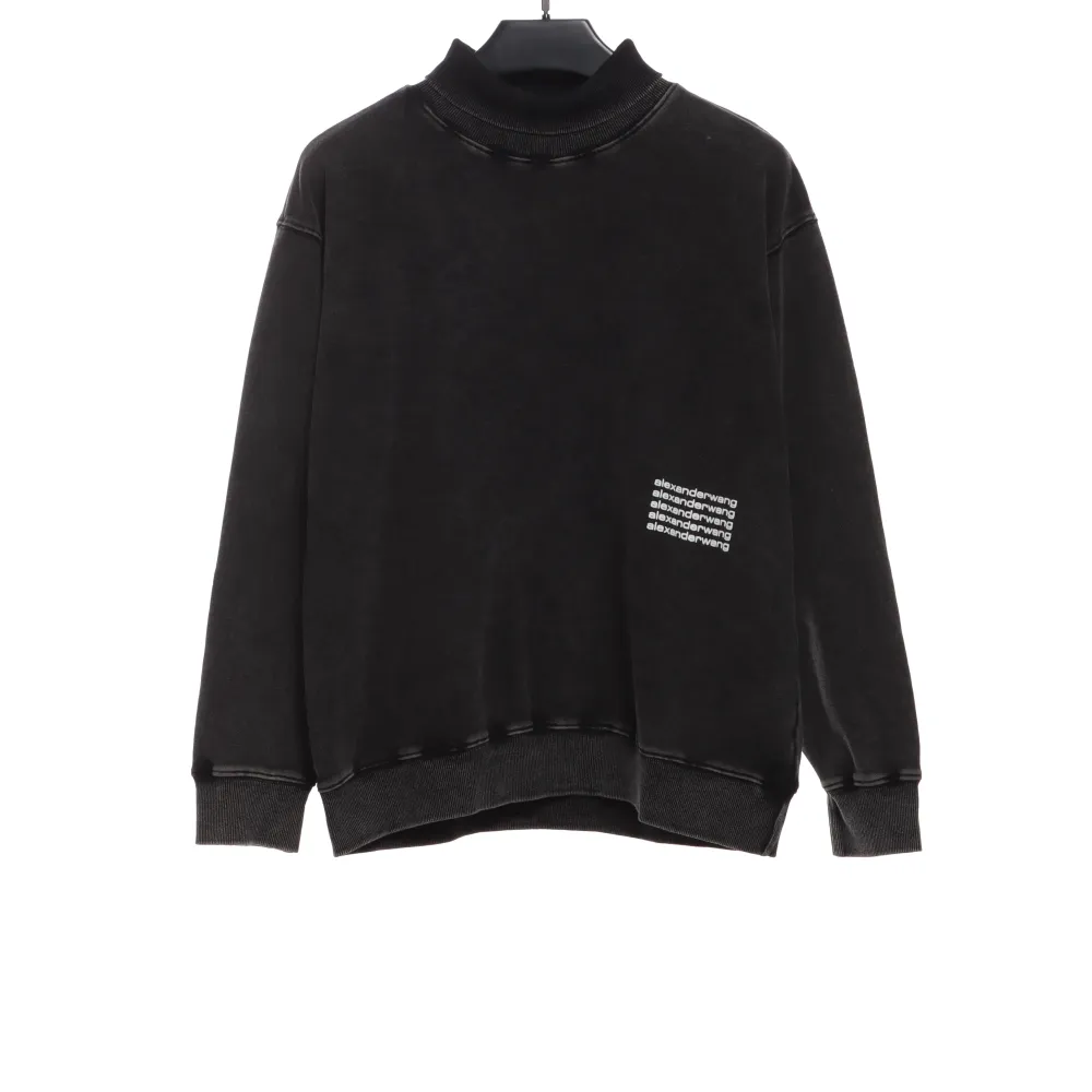 Alexander Wang Washed Distressed Lettering Sweatshirt