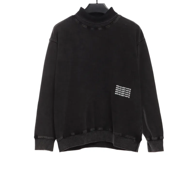 Alexander Wang Washed Distressed Lettering Sweatshirt