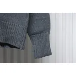 AMI Paris 21FW Heart Embroidered Cardigan Sweater Grey