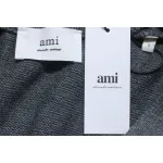 AMI Paris 21FW Heart Embroidered Cardigan Sweater Grey