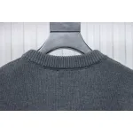 AMI Paris 21FW Heart Embroidery Crewneck Sweater Grey