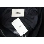 AMI Paris 23FW Heart Shape Short Down Jacket Correct Version Black