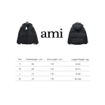 AMI Paris 23FW Heart Shape Short Down Jacket Correct Version Black