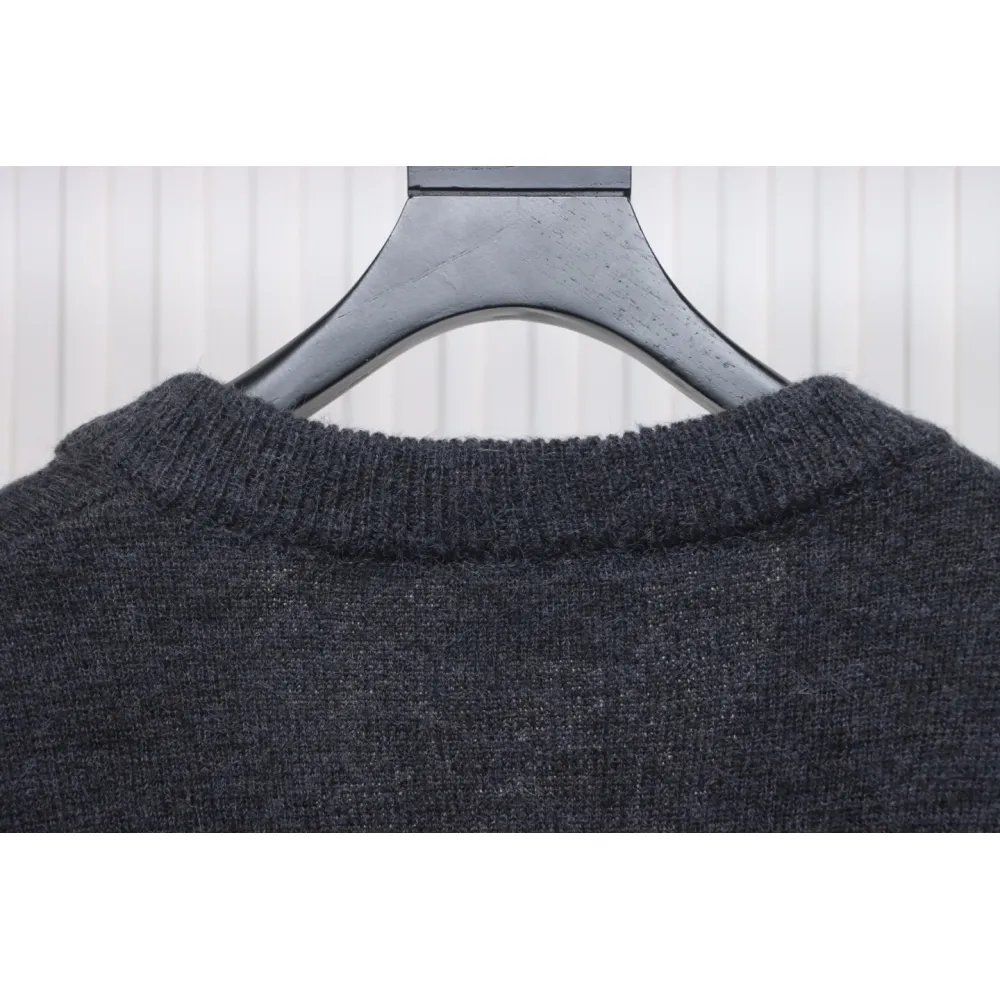 AMI Paris 24FW Cloud Mohair Cardigan Grey