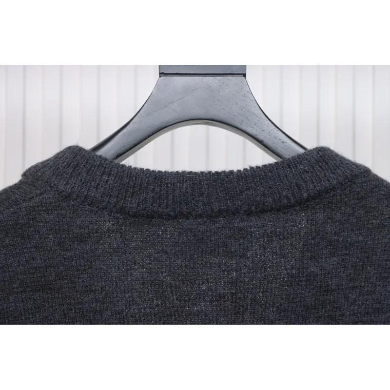 AMI Paris 24FW Cloud Mohair Cardigan Grey