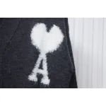 AMI Paris 24FW Cloud Mohair Cardigan Grey
