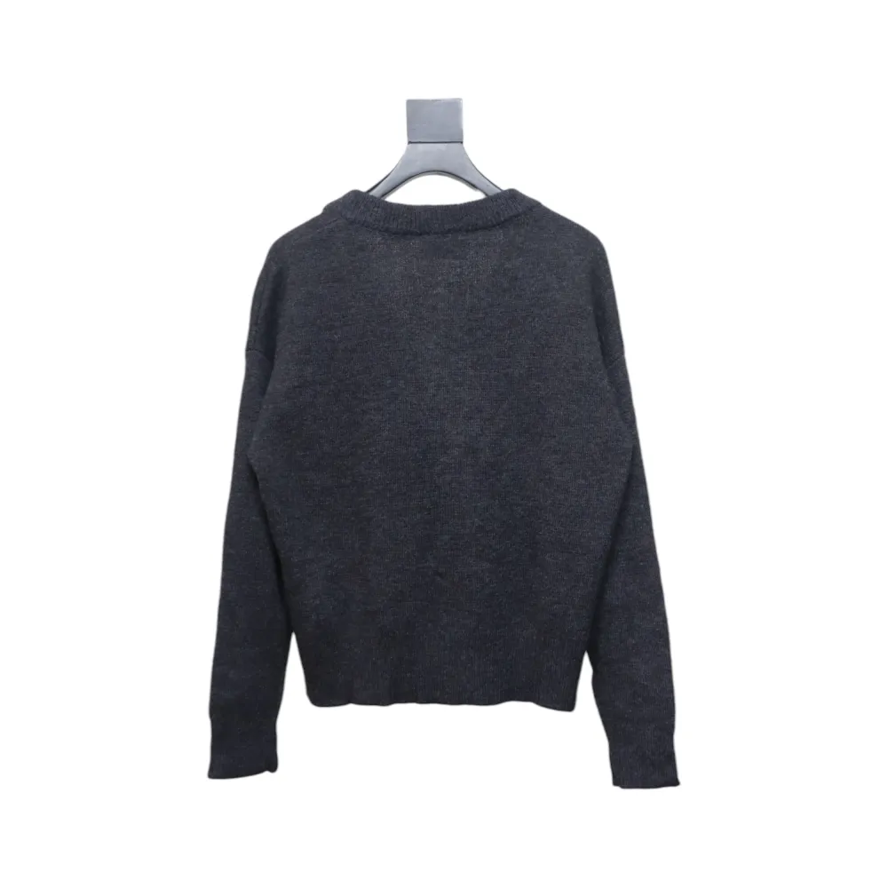 AMI Paris 24FW Cloud Mohair Cardigan Grey