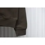AMI Paris 24Fw Small Heart Logo Embroidered Hooded Jacket Dark Brown