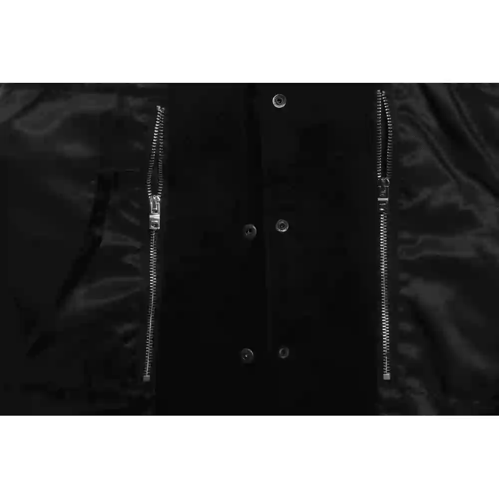 AMI Paris Bone Wool Colorblock Sleeve Baseball Jacket