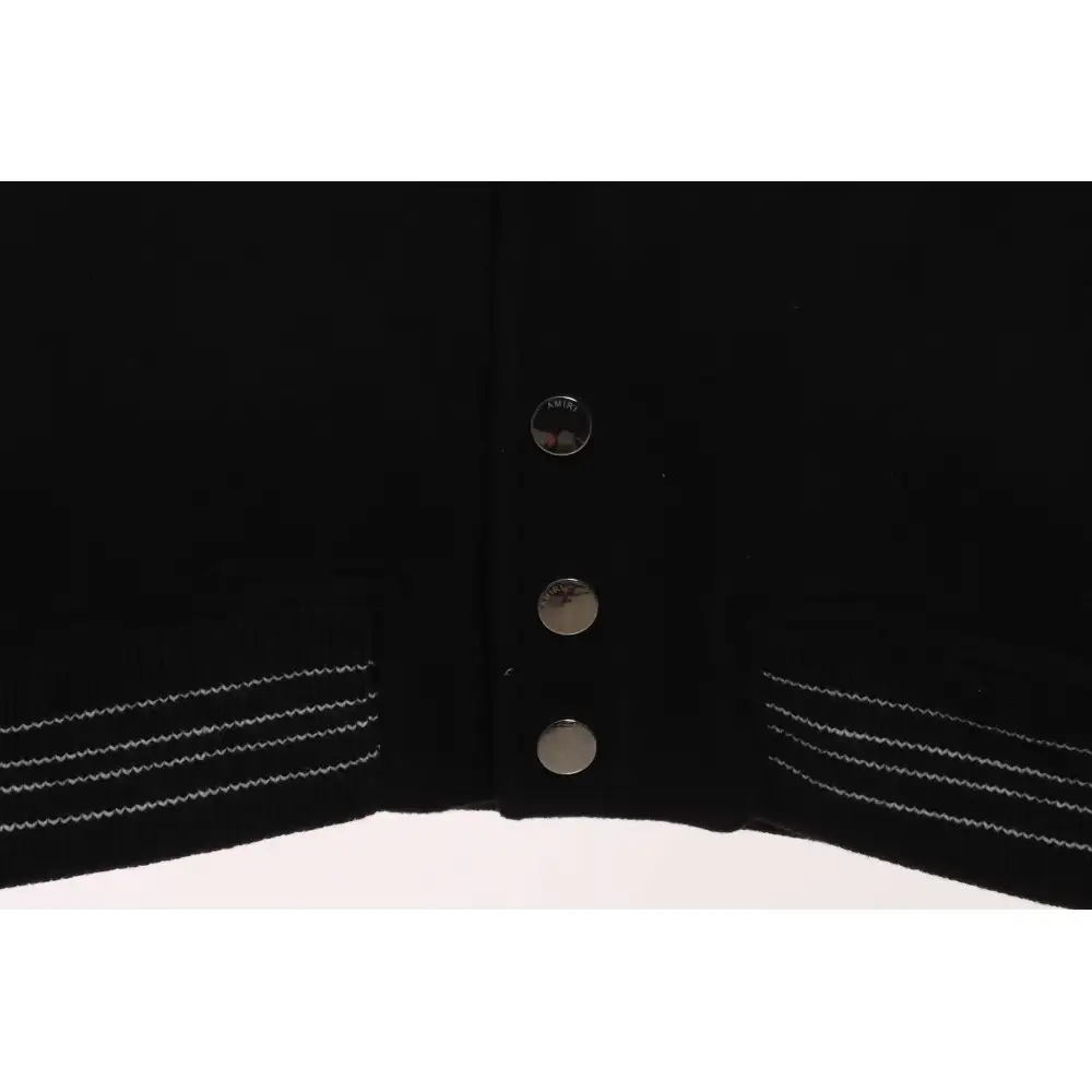 AMI Paris Bone Wool Colorblock Sleeve Baseball Jacket