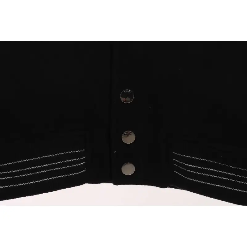 AMI Paris Bone Wool Colorblock Sleeve Baseball Jacket