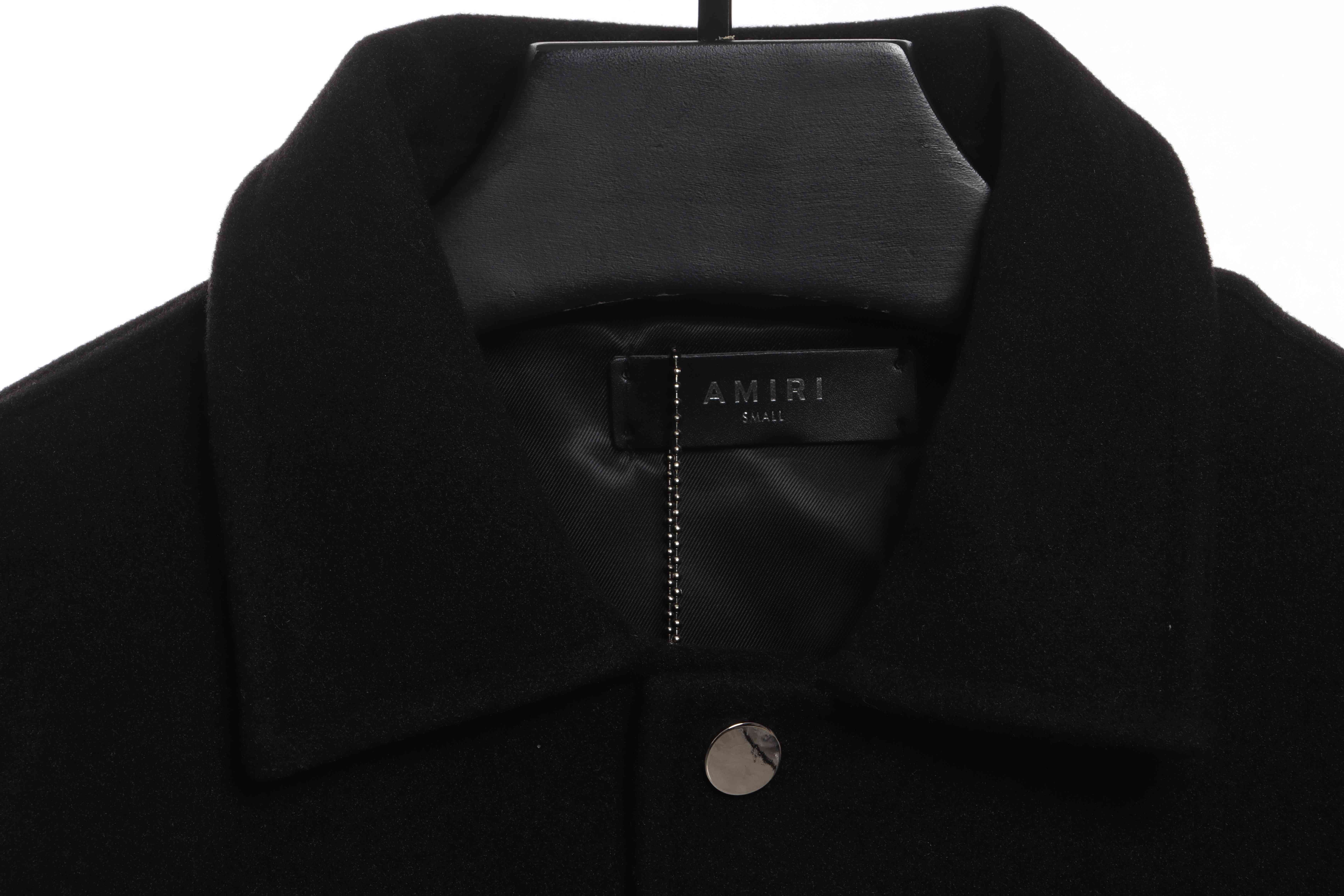 AMI Paris Bone Wool Colorblock Sleeve Baseball Jacket