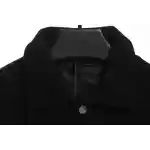 AMI Paris Bone Wool Colorblock Sleeve Baseball Jacket