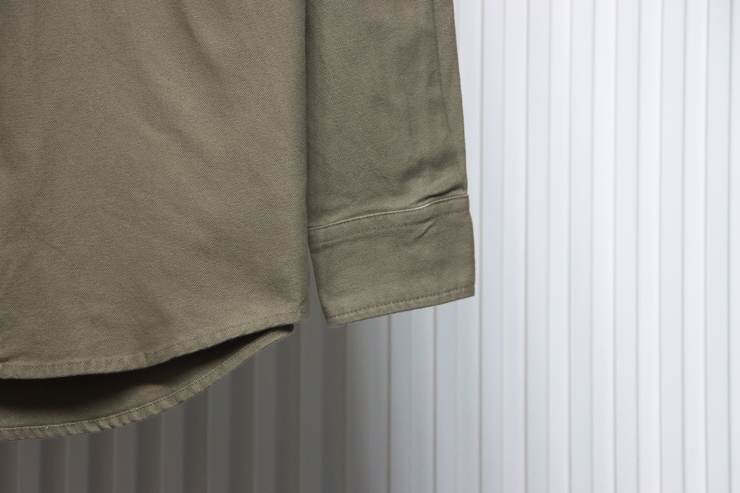 AMI Paris Pocket Heart Solid Color Long Sleeve Shirt Brown