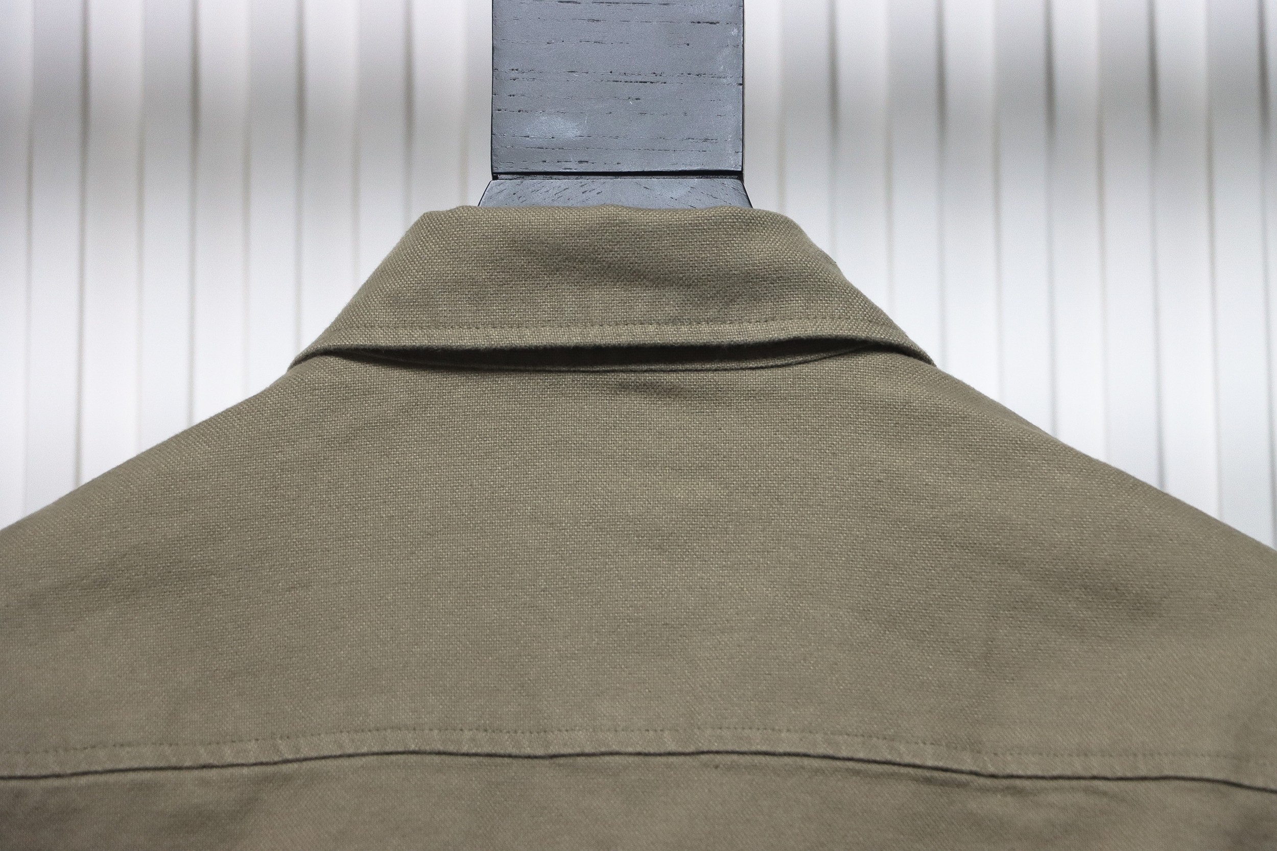 AMI Paris Pocket Heart Solid Color Long Sleeve Shirt Brown