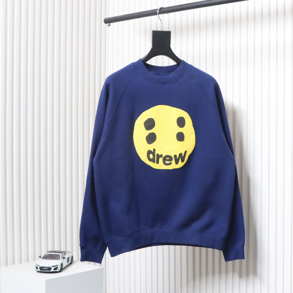 DREW HOUSE 24FW Dice Smiley Face Crewneck Hoodie Dark Blue