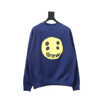 DREW HOUSE 24FW Dice Smiley Face Crewneck Hoodie Dark Blue 01