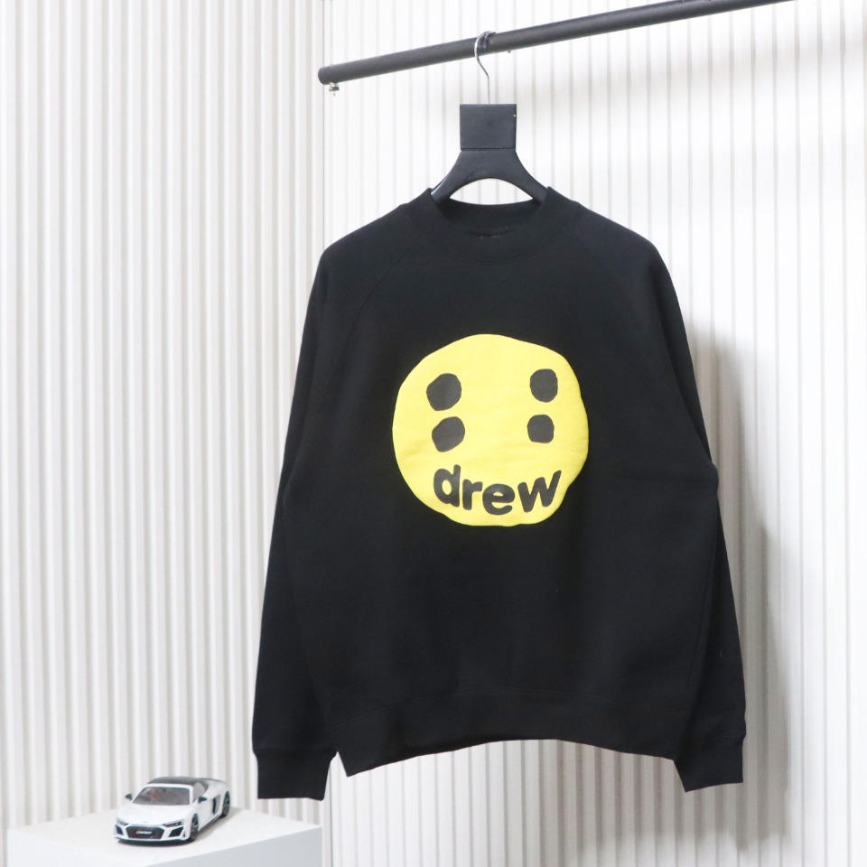 DREW HOUSE 24FW Dice Smiley Face Crewneck Hoodie Black