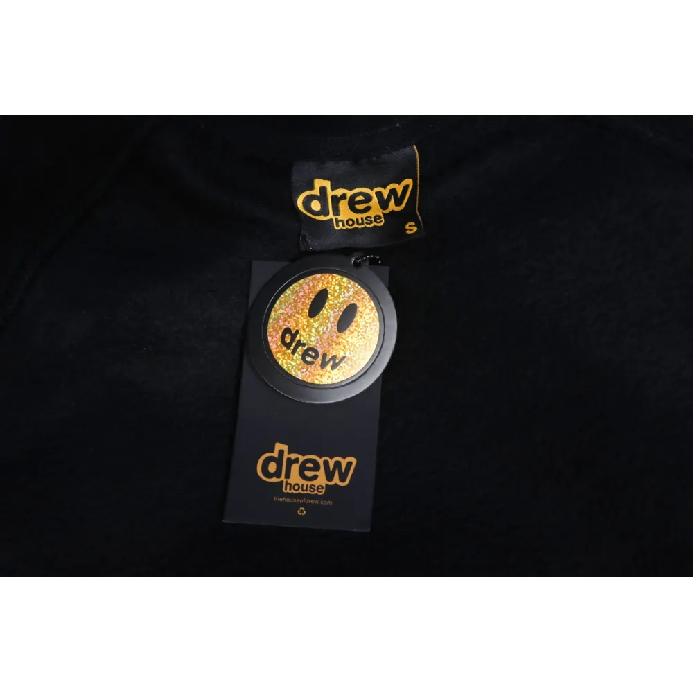 DREW HOUSE 24FW Dice Smiley Face Crewneck Hoodie Black