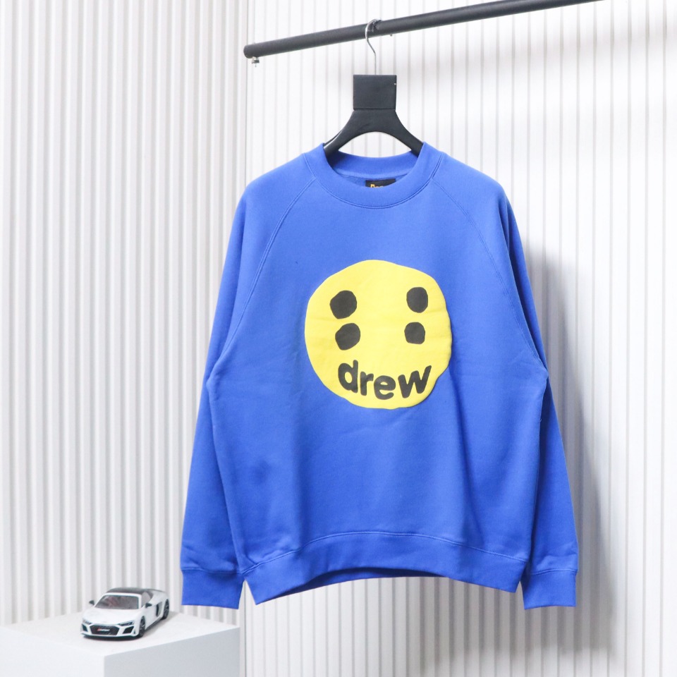 DREW HOUSE 24FW Dice Smiley Face Crewneck Hoodie Blue