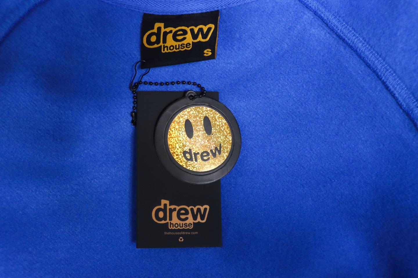 DREW HOUSE 24FW Dice Smiley Face Crewneck Hoodie Blue