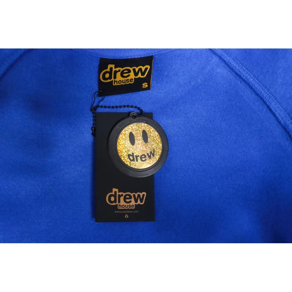 DREW HOUSE 24FW Dice Smiley Face Crewneck Hoodie Blue