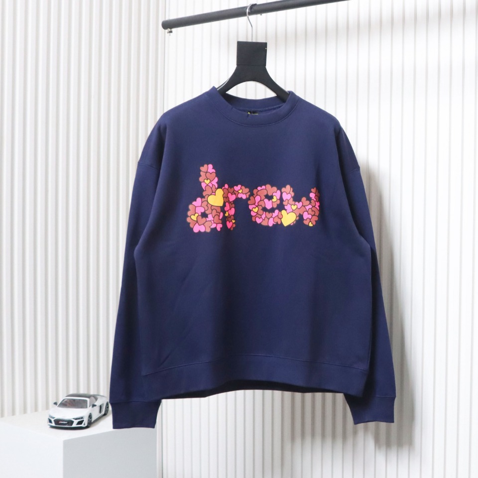 DREW HOUSE 24FW Flower Heart Round Neck Hoodie