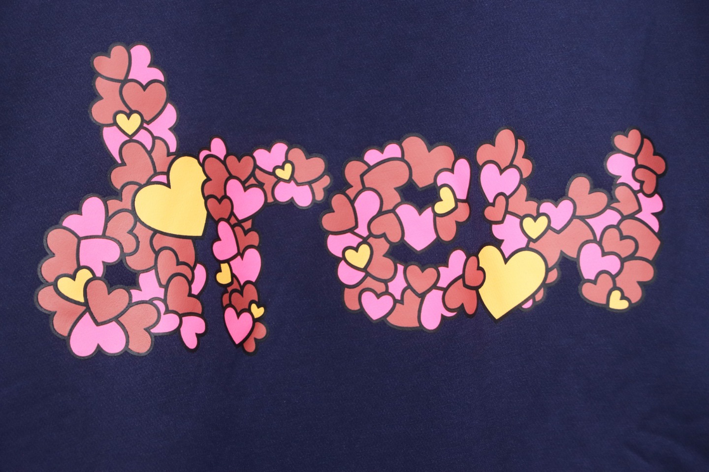 DREW HOUSE 24FW Flower Heart Round Neck Hoodie