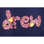 DREW HOUSE 24FW Flower Heart Round Neck Hoodie