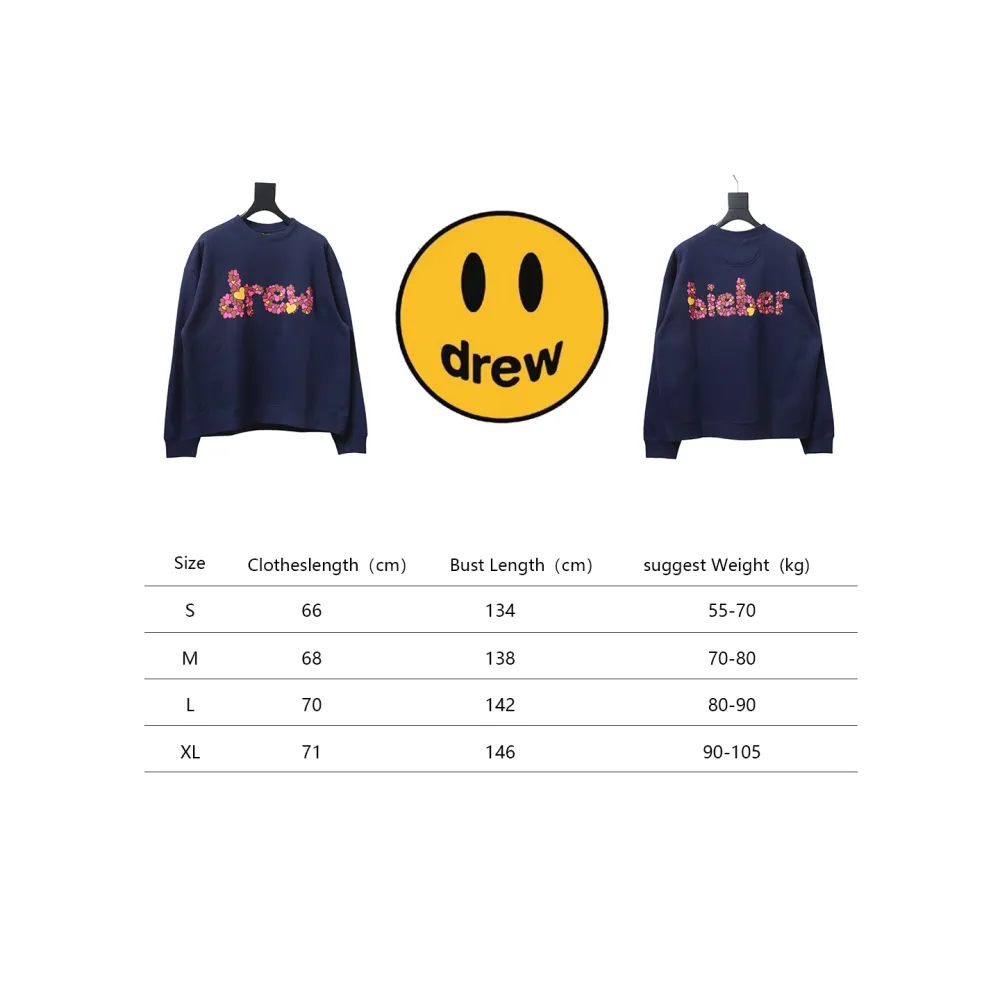 DREW HOUSE 24FW Flower Heart Round Neck Hoodie