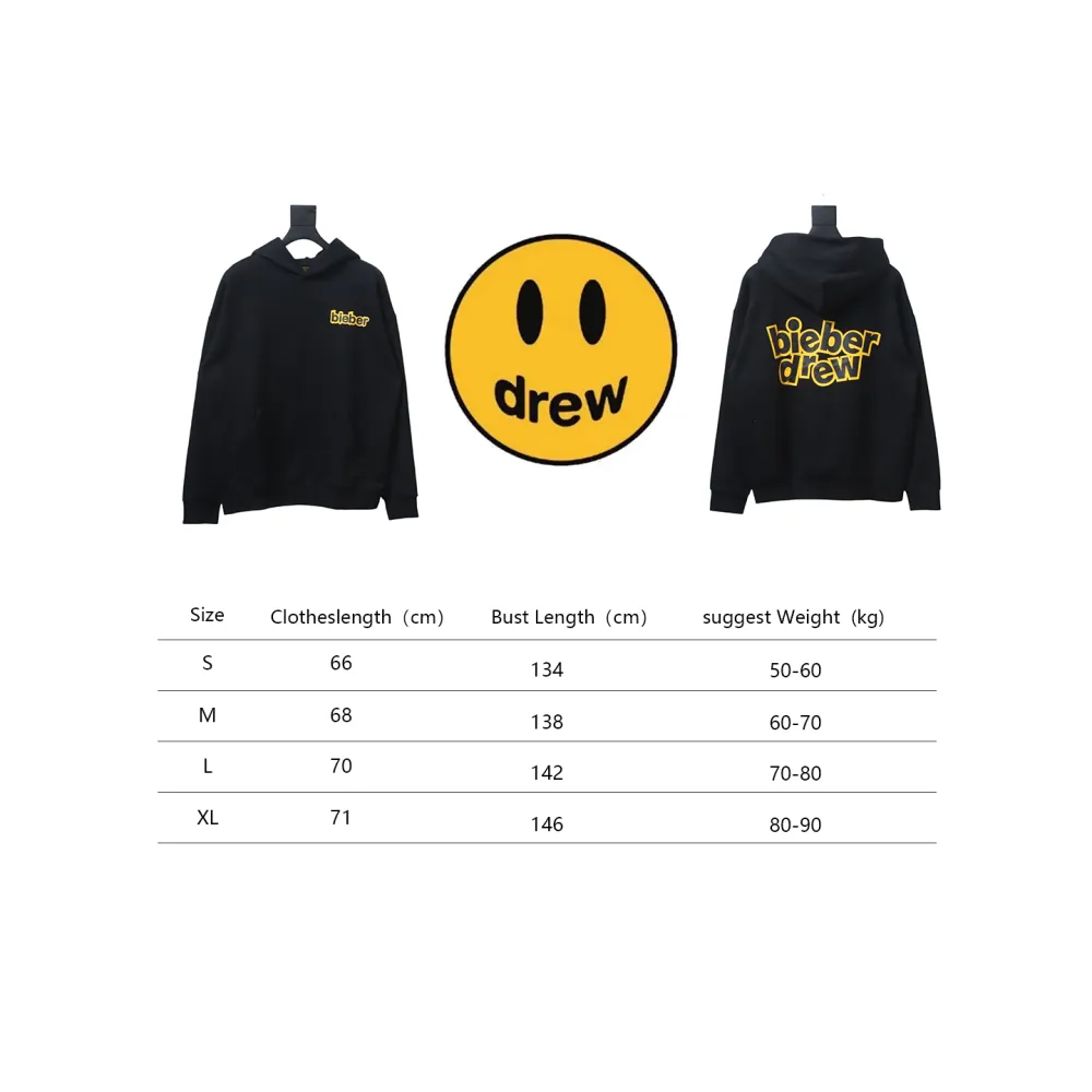 DREW HOUSE 24FW Jumping Letters Hoodie Black