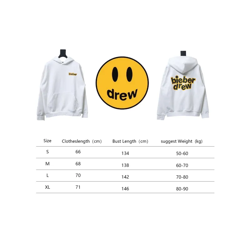 DREW HOUSE 24FW Jumping Letters Hoodie White