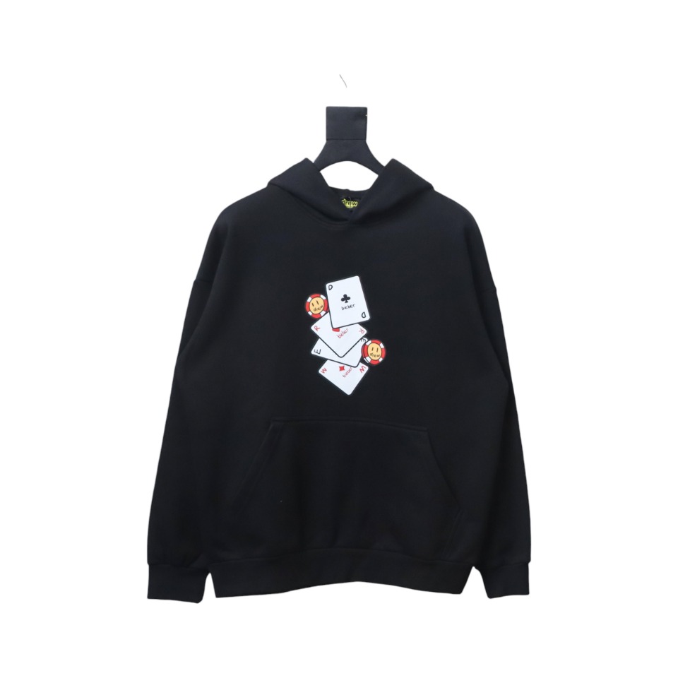 DREW HOUSE 24FW Poker Card Hoodie Black