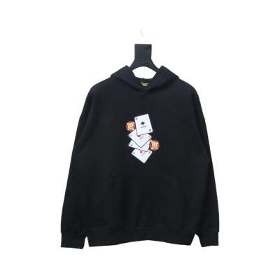 DREW HOUSE 24FW Poker Card Hoodie Black 01
