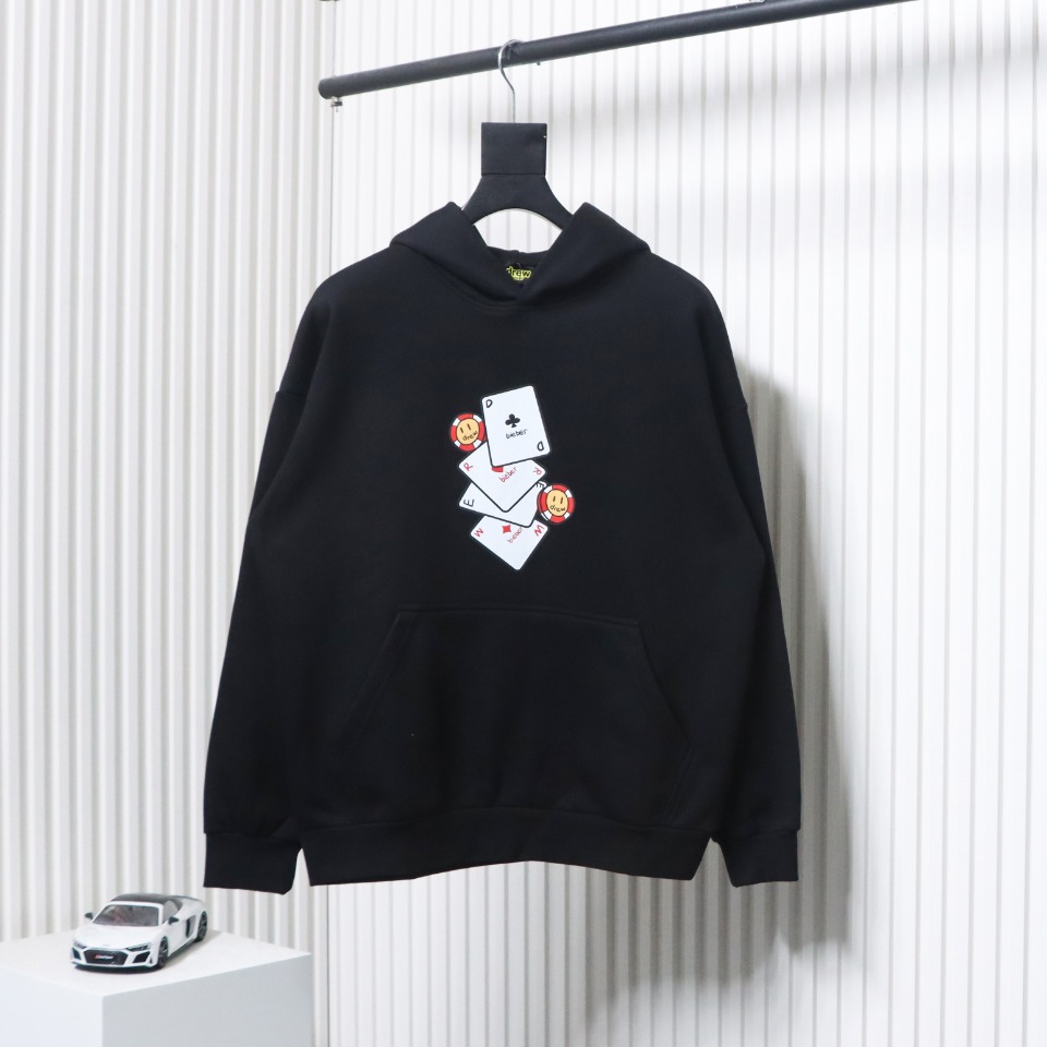 DREW HOUSE 24FW Poker Card Hoodie Black