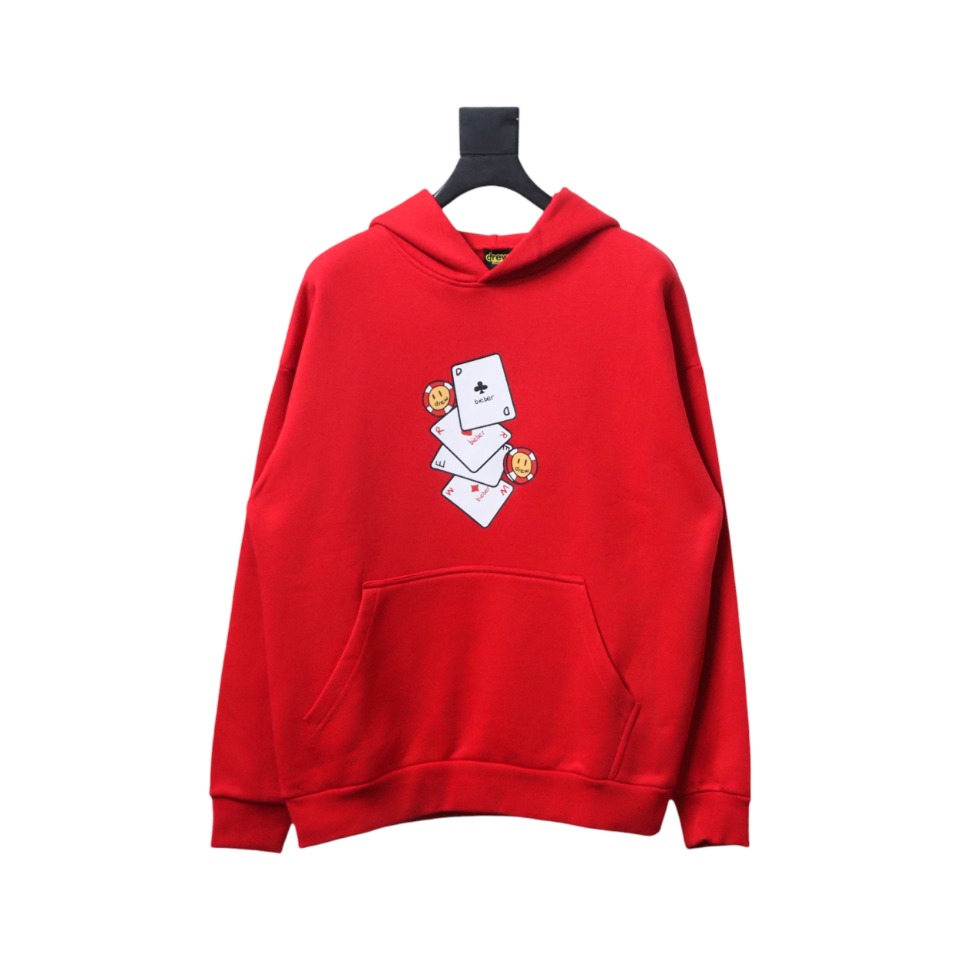 DREW HOUSE 24FW Poker Card Hoodie Red