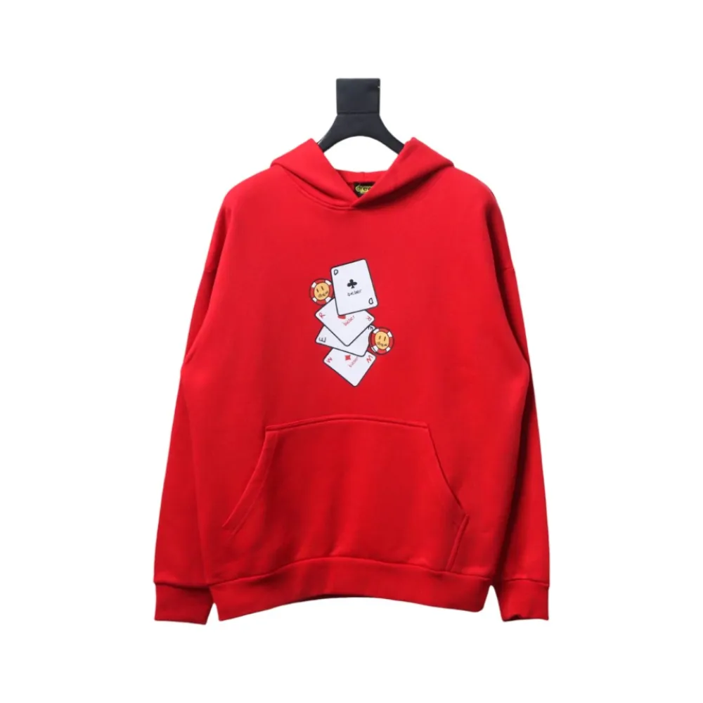DREW HOUSE 24FW Poker Card Hoodie Red