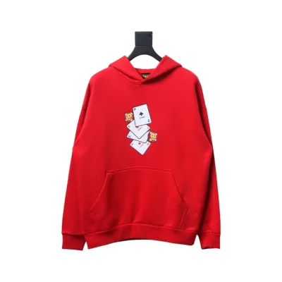 DREW HOUSE 24FW Poker Card Hoodie Red 01
