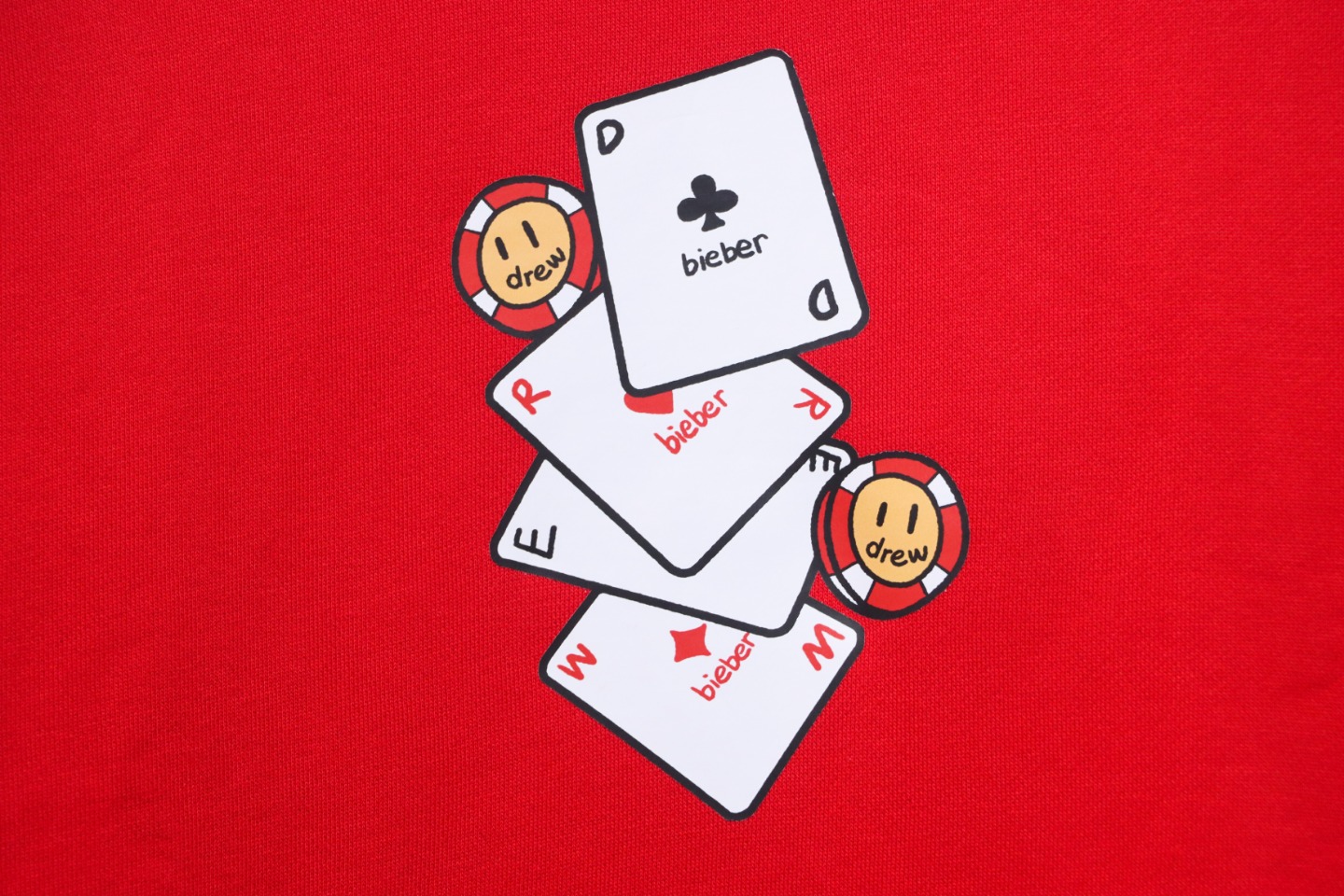DREW HOUSE 24FW Poker Card Hoodie Red