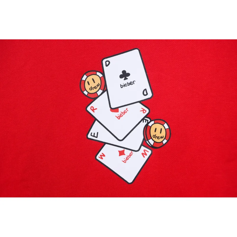 DREW HOUSE 24FW Poker Card Hoodie Red