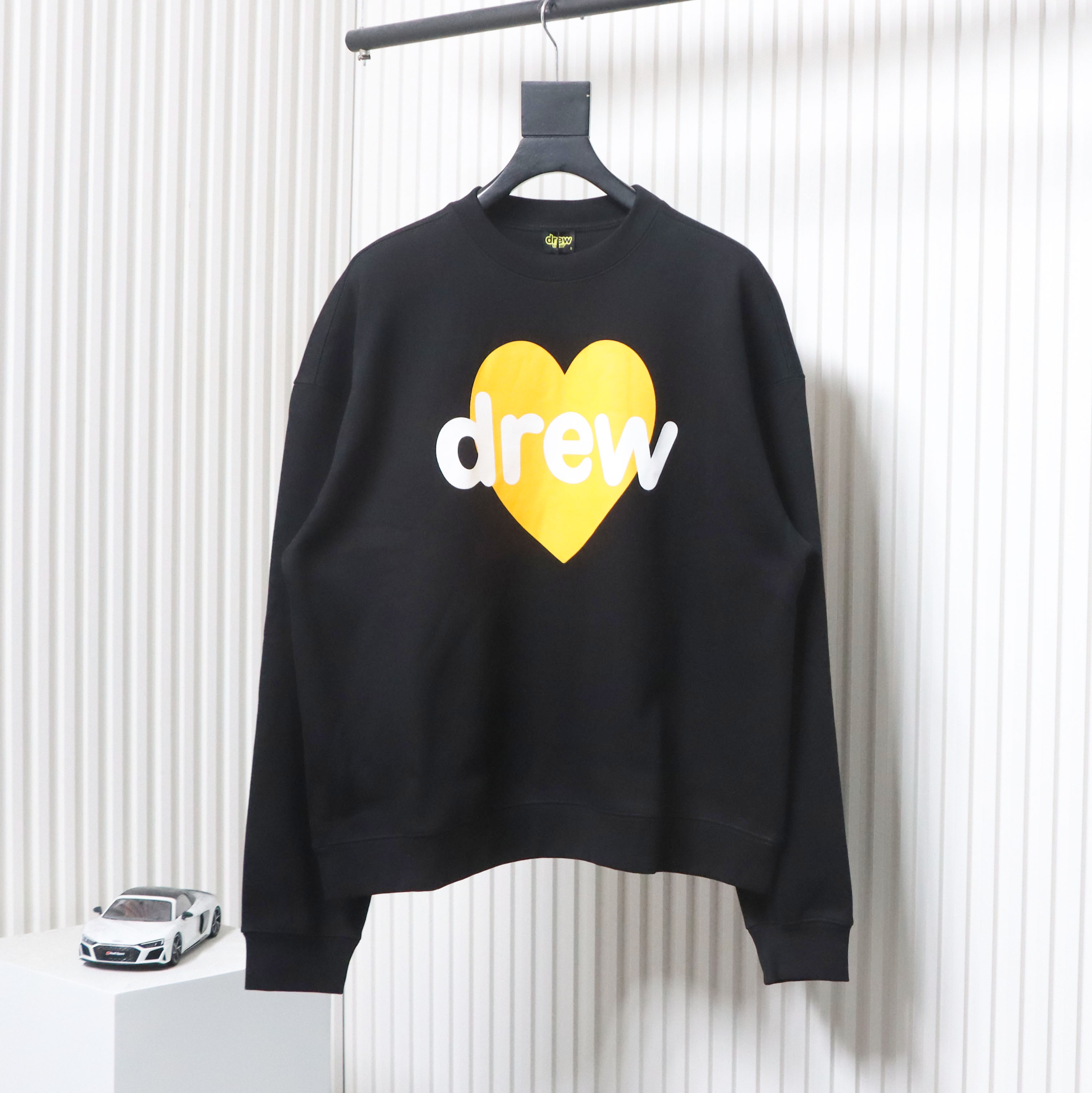 DREW HOUSE 24FW Yellow Heart LOGO Crewneck Hoodie