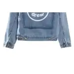 DREW Smiley Face Washed Distressed Denim Jacket