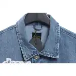 DREW Smiley Face Washed Distressed Denim Jacket